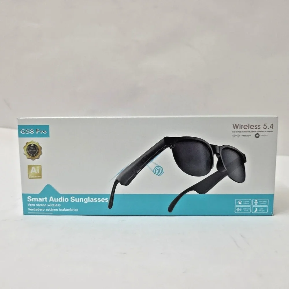 Smart Glasses Bluetooth-Audio Glasses AI Translate Stereo Music Call Headset